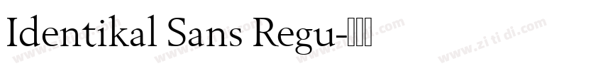 Identikal Sans Regu字体转换